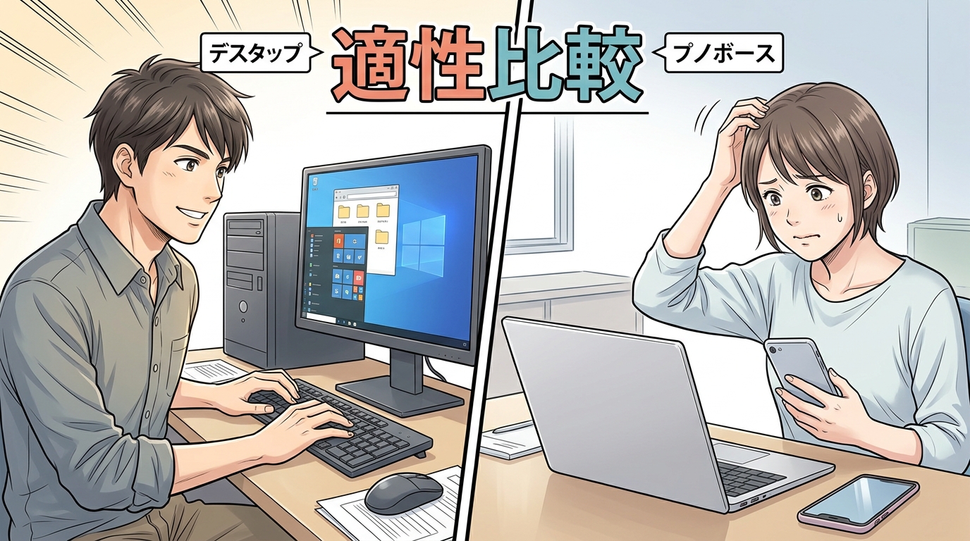 ファントムFXの適正や動作環境による向き不向きの比較